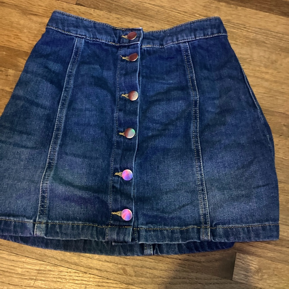 Dark denim divided skirt
